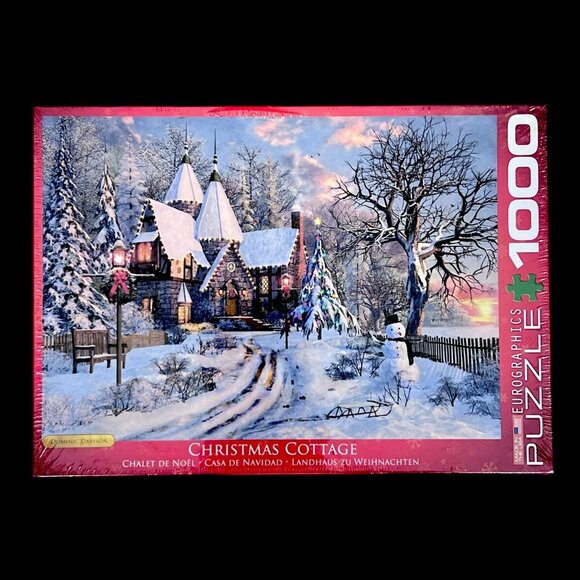 Eurographics 1000 Piece Christmas Cottage Puzzle Chalet De Noel Sealed NEW - Picture 1 of 7